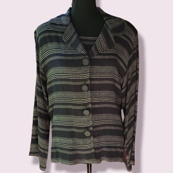 REXX Blouse with Matching Button Up Cardigan | Size Large - Picture 1 of 8